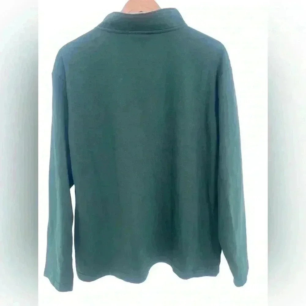 Champion Men’s 49ers Green 1/4 Button Pullover Size Large - Picture 2 of 7